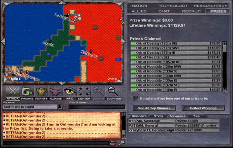 Sceenshot from the original version of War of Conquest